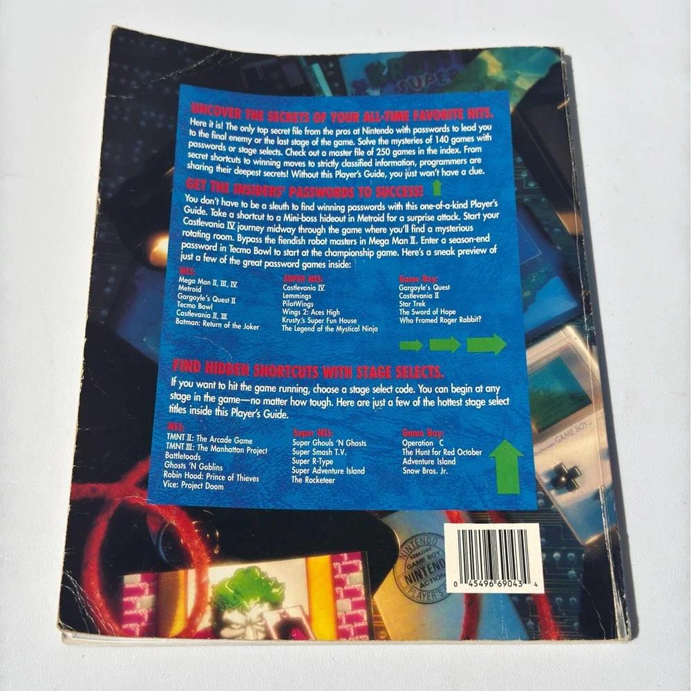 Nintendo Top Secret Passwords Players Guide 1992 NES SNES Game Boy Vintage Book